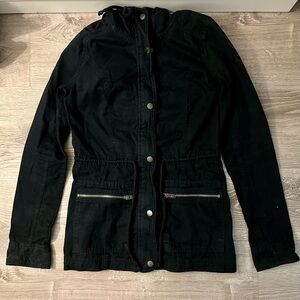 Hollister Utility Jacket with Hood - Navy Blue